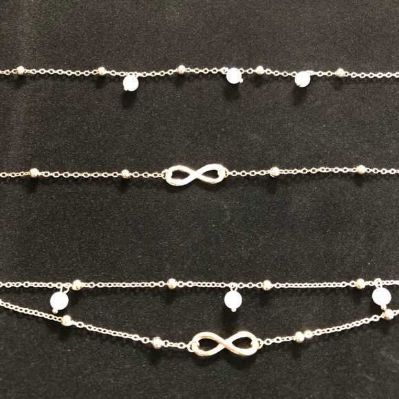 3 Gold Ankle Bracelets - NWOT - Picture 3 of 7